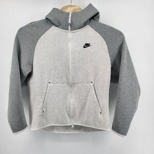 Nike Tech Fleece Full Zip Hoodie Women's Large‎ Gray Athletic Jacket Athleisure
